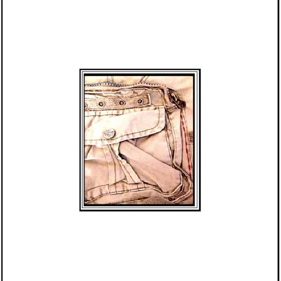 Rare & Unique Very Fashionable Safari Cargo Expedition 100% Cotton Khaki Pants